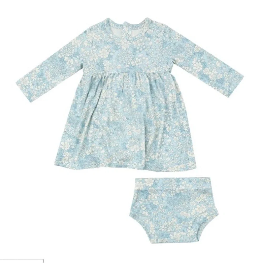 Angel Dear Floral Ruffle Onesie and Bloomer Set sz 18-24 MO